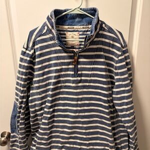 Fat Face Blue and White Striped Sweatshirt